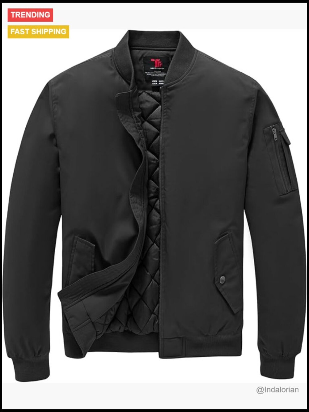 Men's Windbreaker Bomber Jacket Polyester Water Resistant Windproof